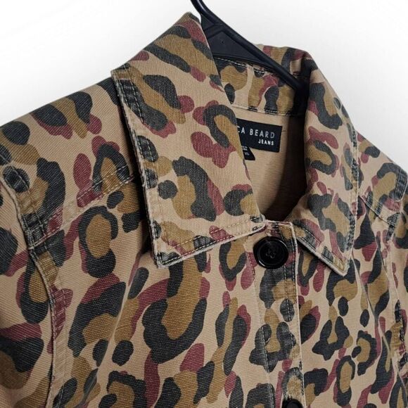 Veronica Beard Jeans Women's Leopard Print Mercer Denim Jacket size XS - Picture 3 of 6